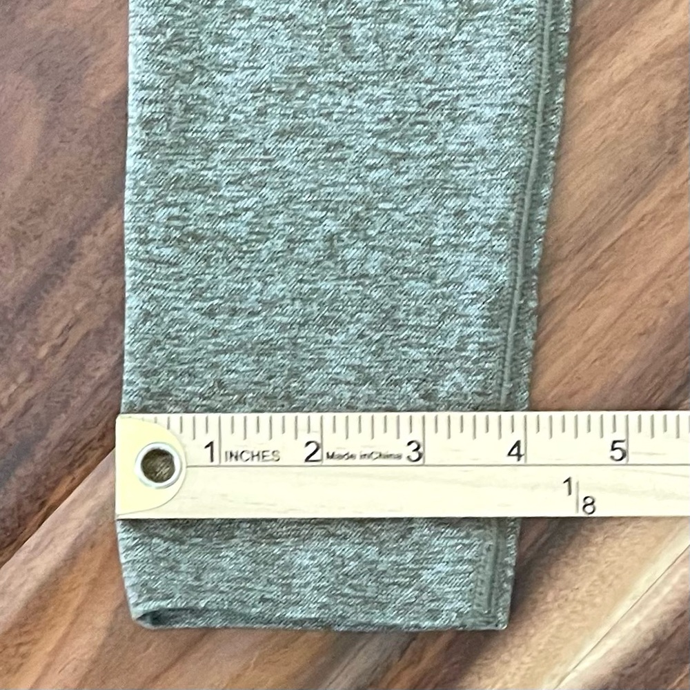GYMSHARK Size Small Flex Low Rise Logo Waist Leggings Marled Olive Green - Picture 6 of 9